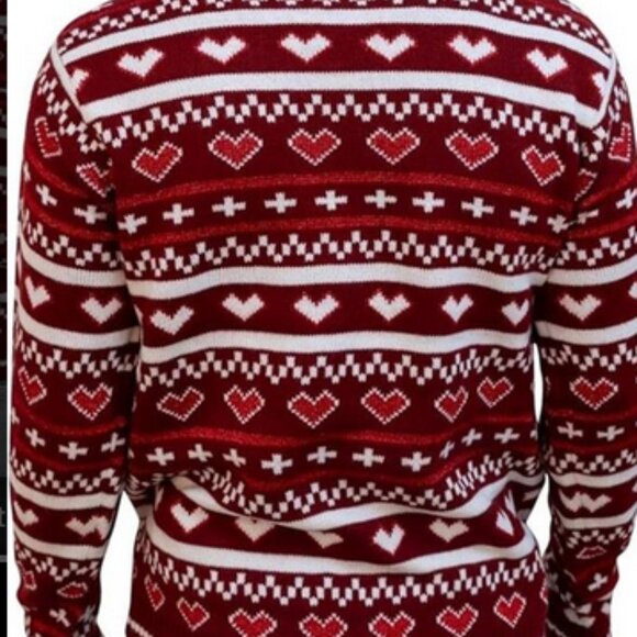 Llama Cupid & Hearts Sweater Mens Size S - NEW IN PKG - Picture 2 of 2
